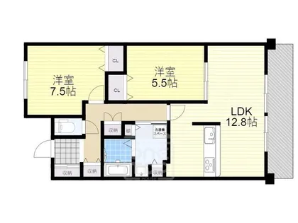 UURコート茨木東中条【2階】の間取り