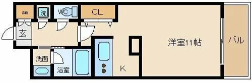 シティヒルズ安堂寺【6階】の間取り