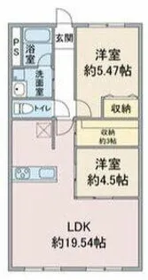 アソシア一社【2階】の間取り