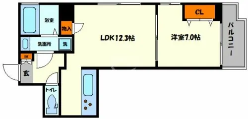 セレッソコート南船場【3階】の間取り