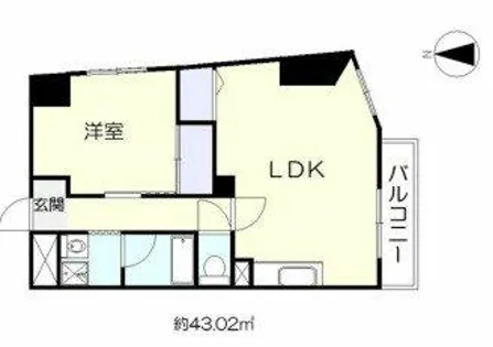 難波リーガルハウス【6階】の間取り