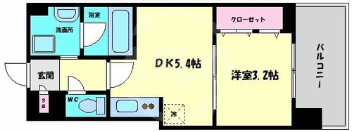 LaCASA京橋【3階】の間取り