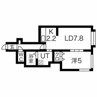 KAZU東札幌【102号室】の間取り