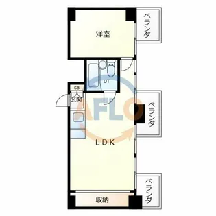 HM新町1st【6階】の間取り