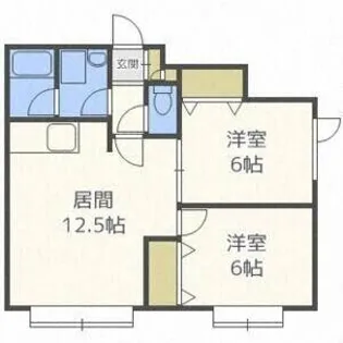 グリーンヴィラ花川【2階】の間取り