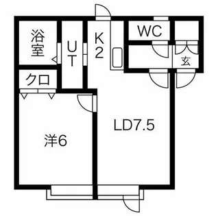 milk HOUSE【105号室】の間取り
