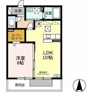 ソレアード A棟【1階】の間取り