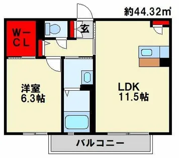 メイタイム C棟【2階】の間取り