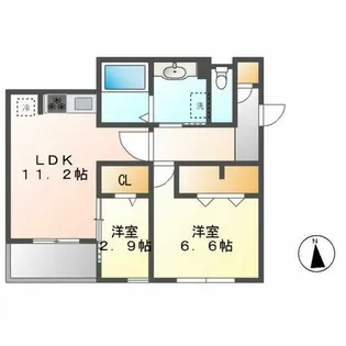 サニーコート平和【1階】の間取り