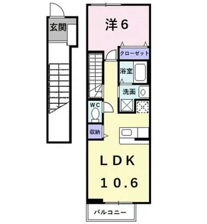 サニープレイス【2階】の間取り
