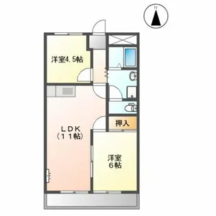 ツインハイムエクセル【2階】の間取り