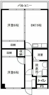 ペアシティーフォーレスト【1階】の間取り