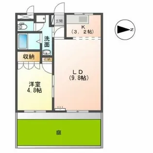 ピアコート木原【1階】の間取り