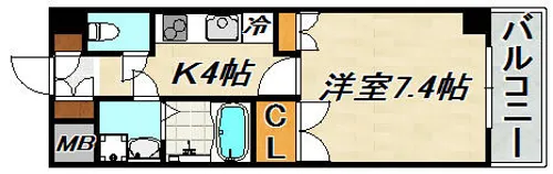 辻野ビル【4階】の間取り