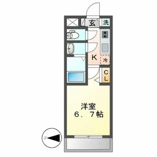 プレサンス丸の内流雅【5階】の間取り