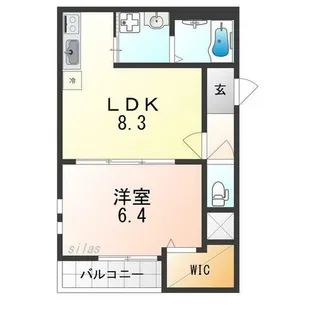 フジパレス堺北花田Ⅴ番館【1階】の間取り