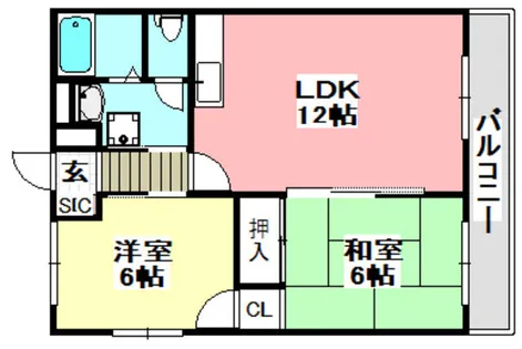丸栄ライオンズマンション【B202号室】の間取り