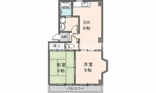 ラルゴ若江【1階】の間取り