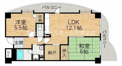 カームニスコート長原【3階】の間取り