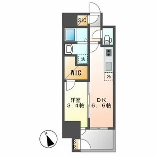 エステムコート名古屋新栄Ⅳネスト【13階】の間取り