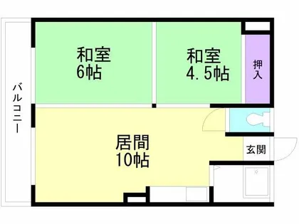 コーポ原田【1階】の間取り