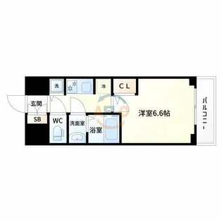 S-RESIDENCE江坂Eminence【6階】の間取り