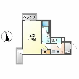 1Kの間取り画像