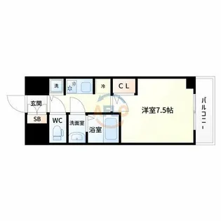 S-RESIDENCE江坂Eminence【6階】の間取り