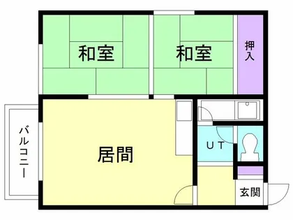 眞島アパート【202号室】の間取り