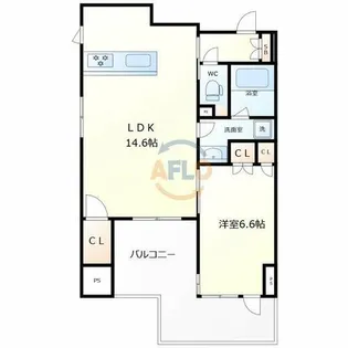 アトラス天王寺【3階】の間取り