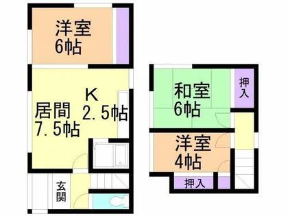 北海道室蘭市柏木町【一戸建】の間取り
