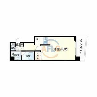 カルム小西Ⅱ【7階】の間取り