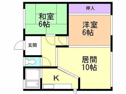 はまなすマンション【2F号室】の間取り