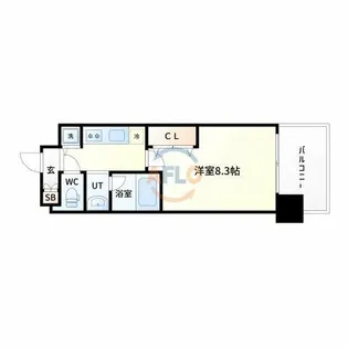 スプランディッド新大阪Ⅲ【15階】の間取り