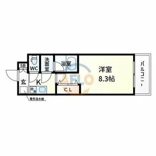スプランディッド新大阪Ⅲ【12階】の間取り