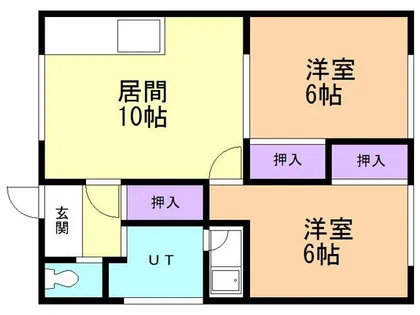若山荘【201号室】の間取り