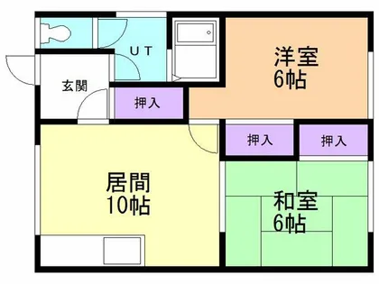 若山荘【202号室】の間取り