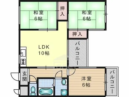 カーサ・フローラ玉木【2階】の間取り