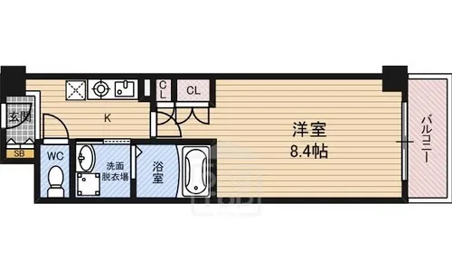 シャンピアコート茨木【4階】の間取り