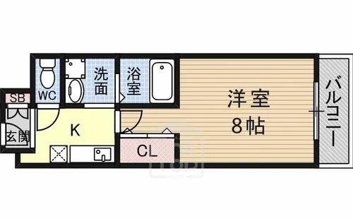 シャンピアコート茨木【9階】の間取り