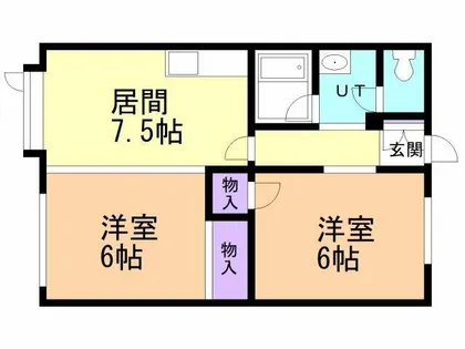 TKハイツC【205号室】の間取り