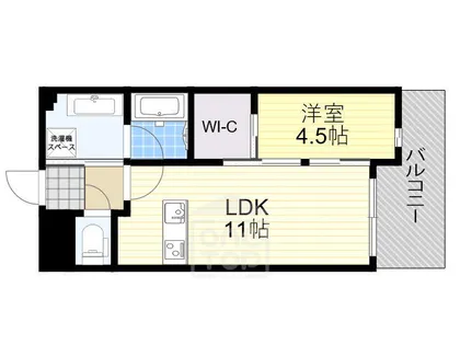 ヴェルドゥール南茨木【2階】の間取り