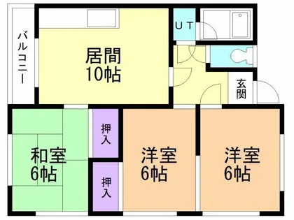 中央ハイツ【2階】の間取り