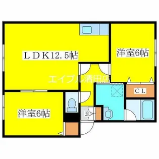 セレーノ美しが丘【202号室】の間取り