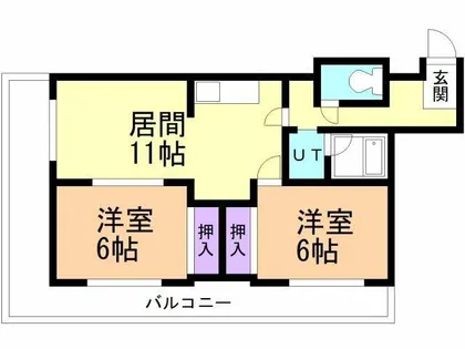 レジデンス柏木【203号室】の間取り