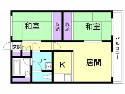 坂本第2コーポ【1-D号室】の間取り