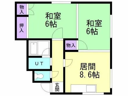グリーンハイツ【102号室】の間取り