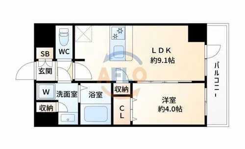 Dimus新大阪【2階】の間取り