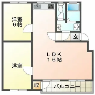 高倉台10団地43号棟【3階】の間取り