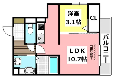 ステイブルコート元町【3階】の間取り